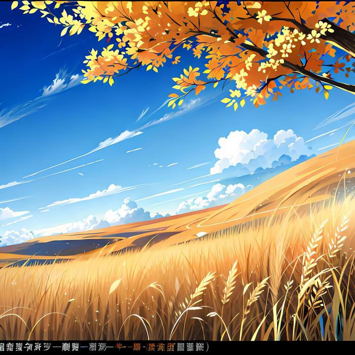 秋日蓝天云海。插画图片壁纸