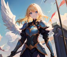 白翼天使与长剑-二次元1girl