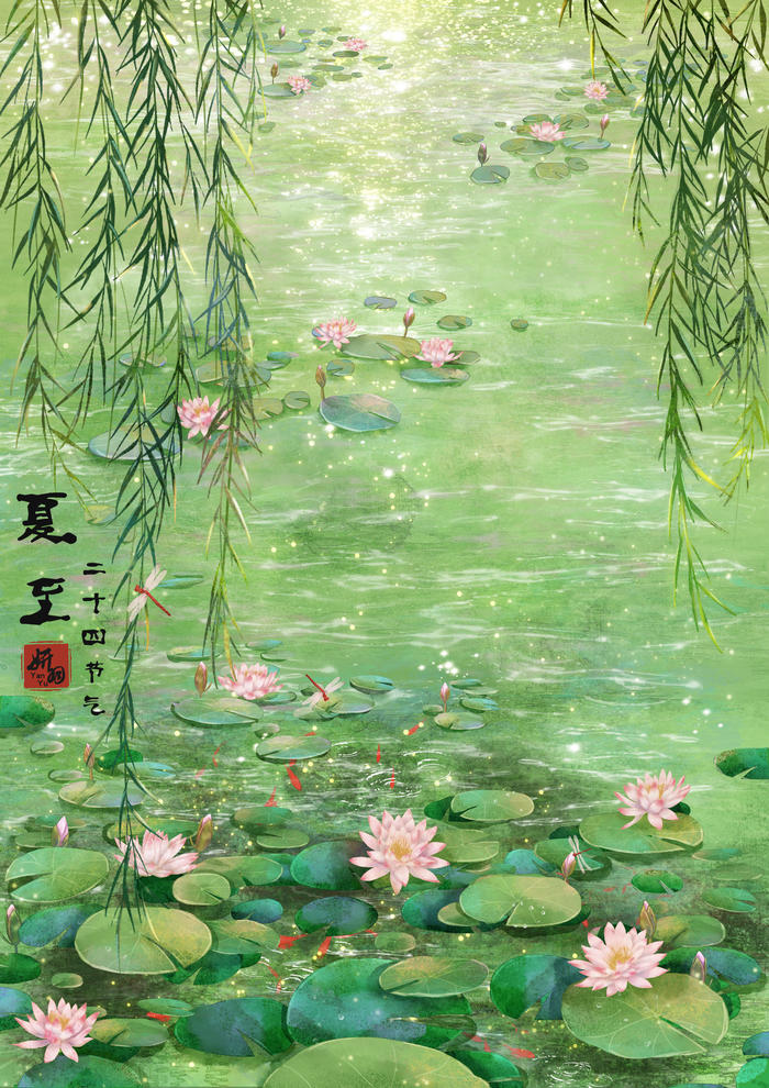 二十四节气—夏至插画图片壁纸