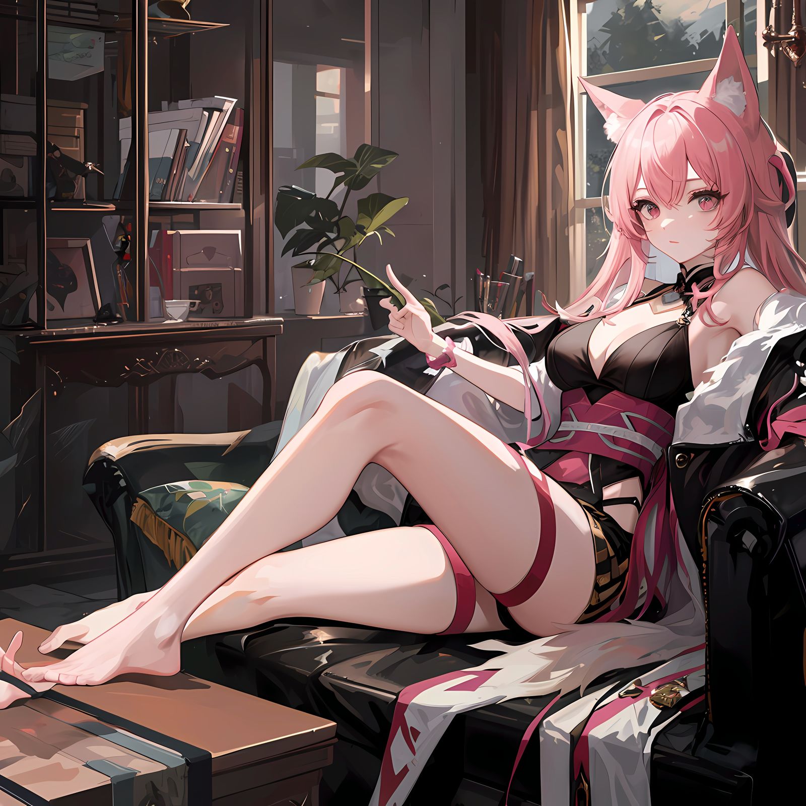 少女与狐狸的阅读时光