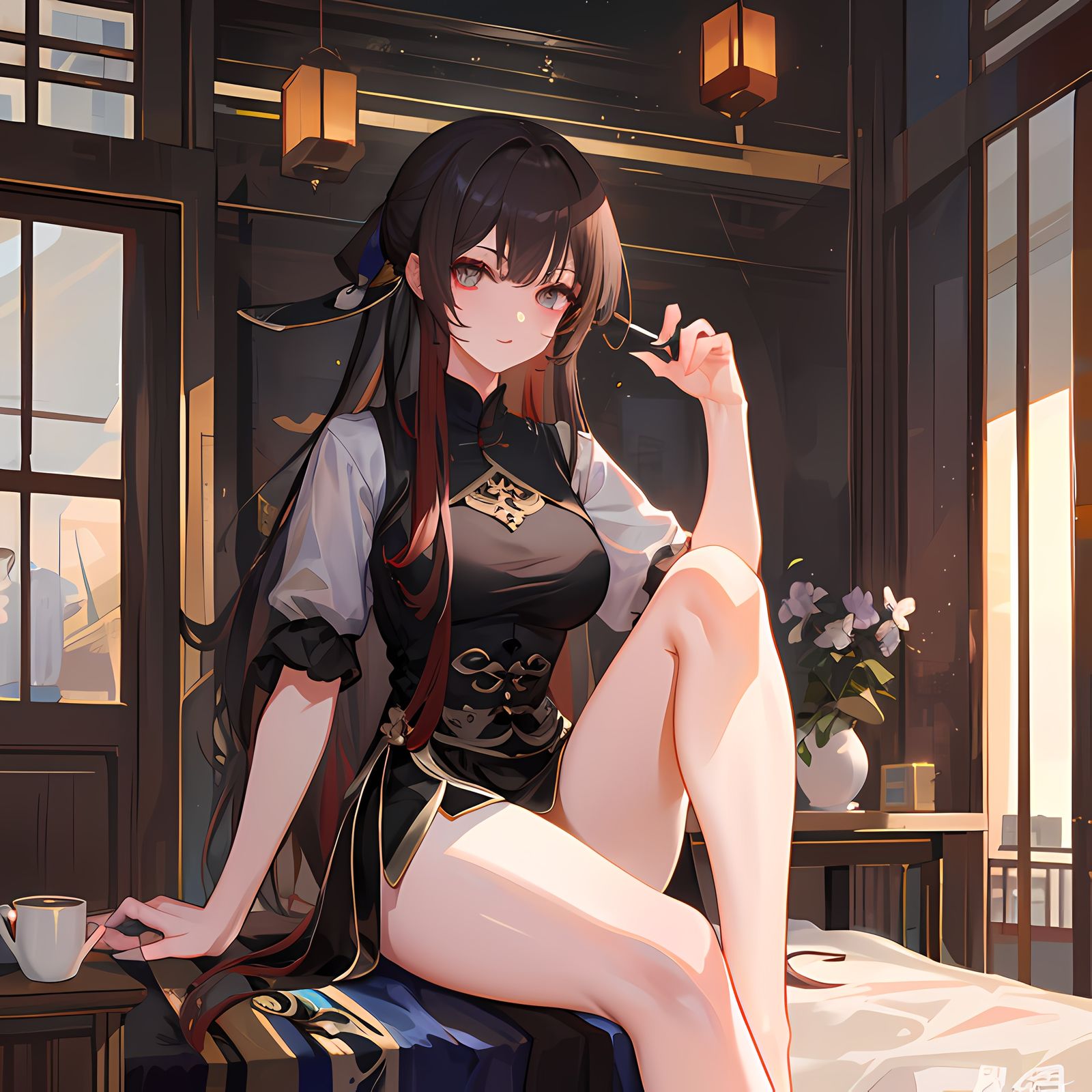 静观花灯插画图片壁纸