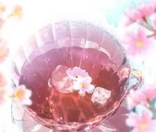 认真描绘的茶杯“樱花空添”