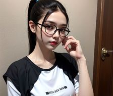 黑衣美少女的毛衣风情