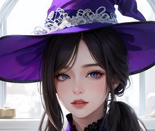 紫色魔女-2.5D写实女孩