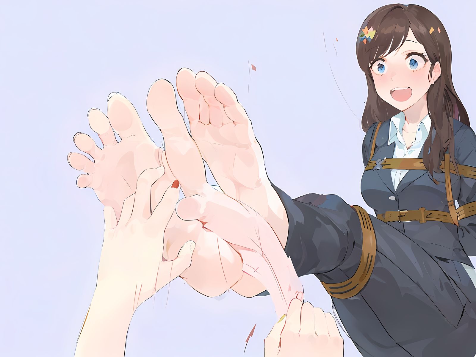 捆绑挠脚心插画图片壁纸