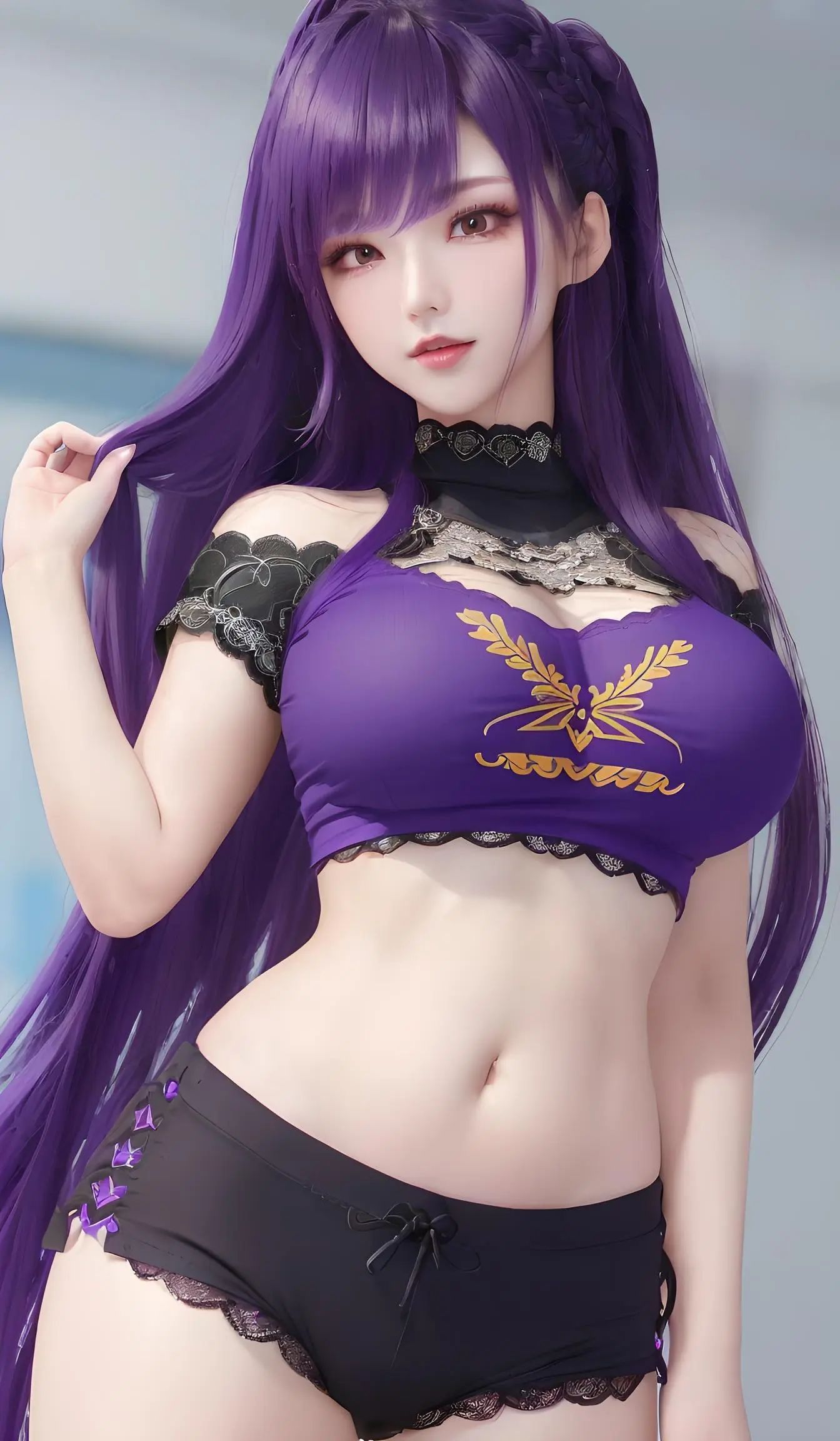 雷电将军-原神少女泳装