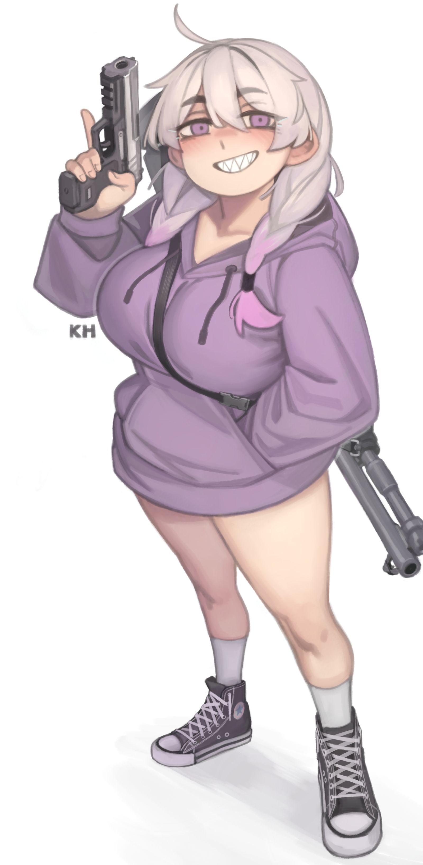 more Violet with gun