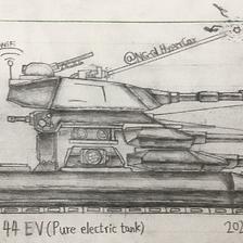 ［载具动画］PZ-44 EV(Pure electric tank)插画图片壁纸
