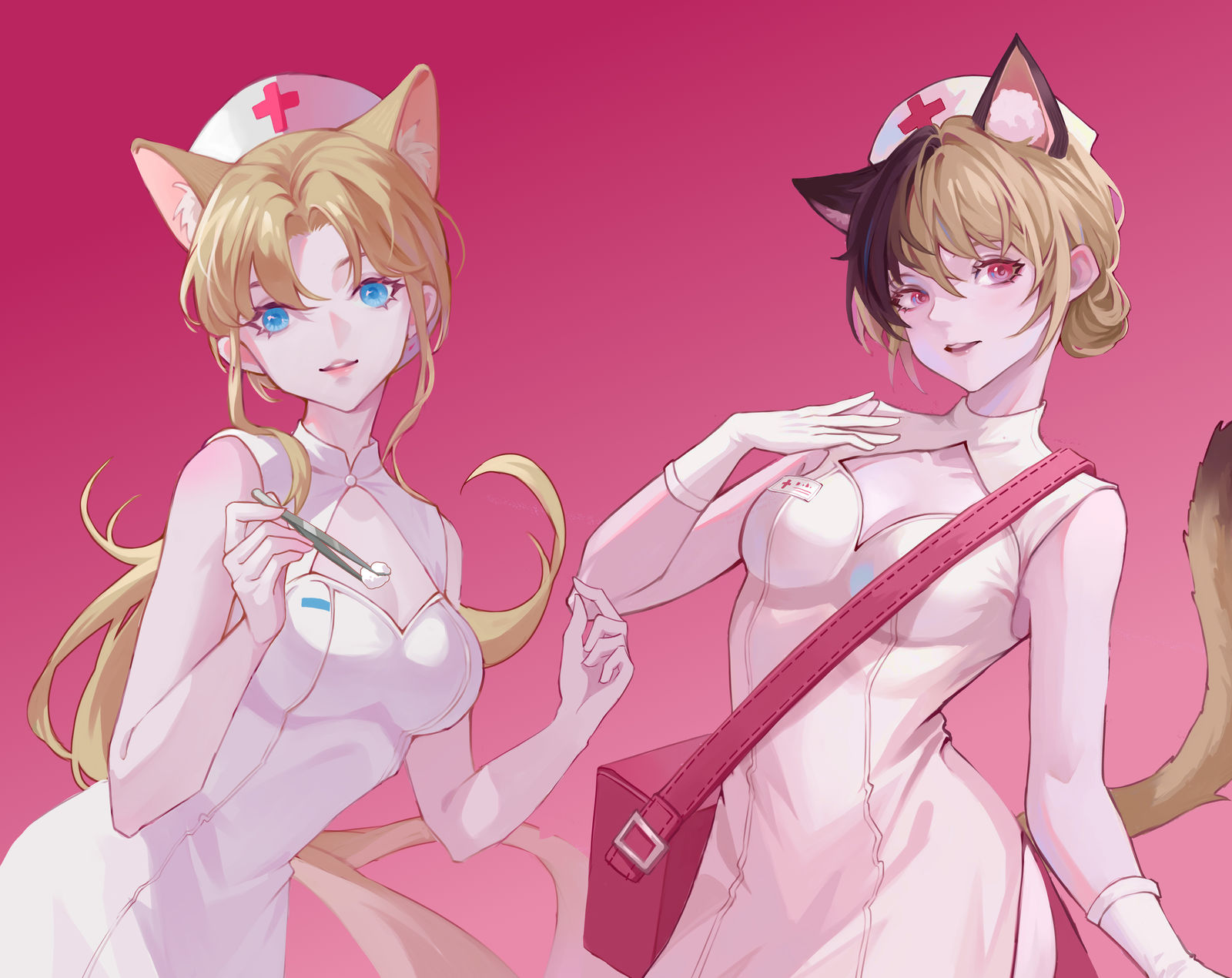 猫猫护士团~插画图片壁纸