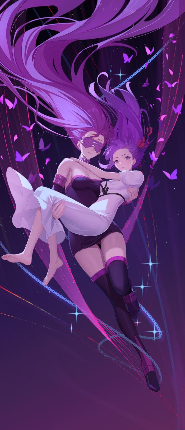 Medusa & Sakura插画图片壁纸