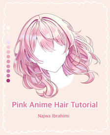Pink Anime Hair Shading Tutorial插画图片壁纸
