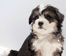 小狗-二次元动物画