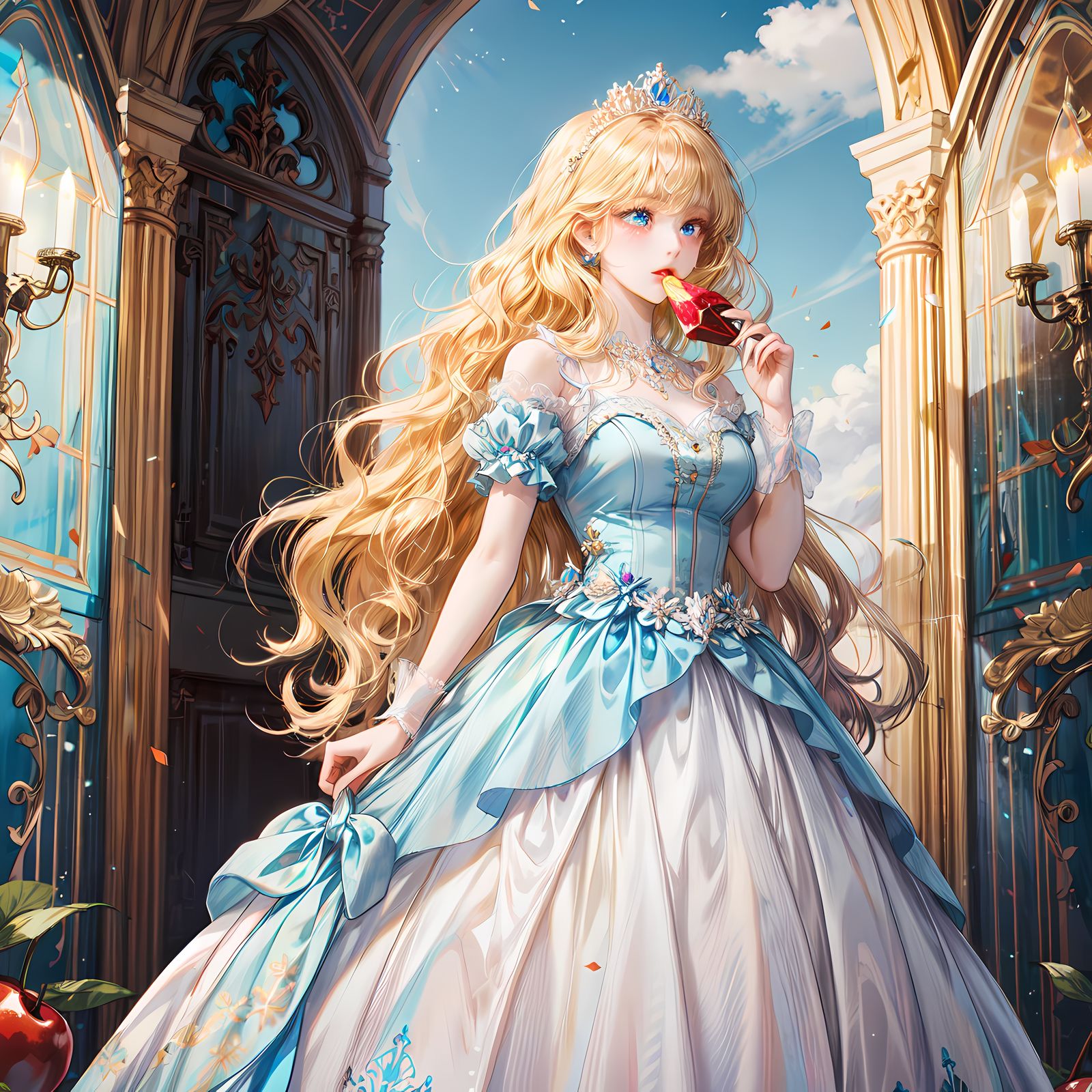 贵族少女插画图片壁纸