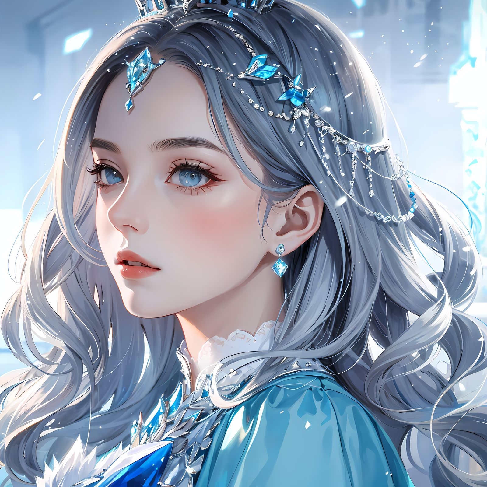 冰雪女王插画图片壁纸