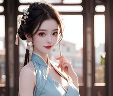 阳光灿烂中国美女