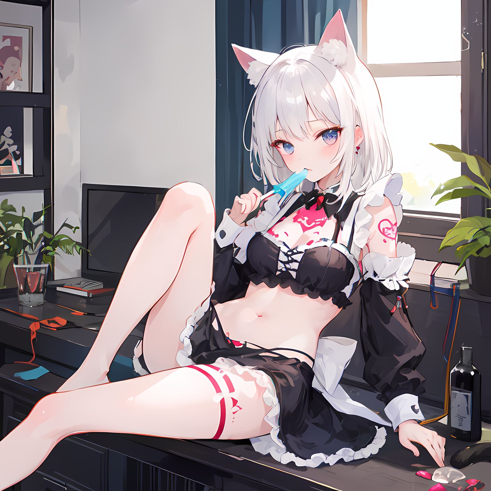 避暑猫猫-二次元ai绘图