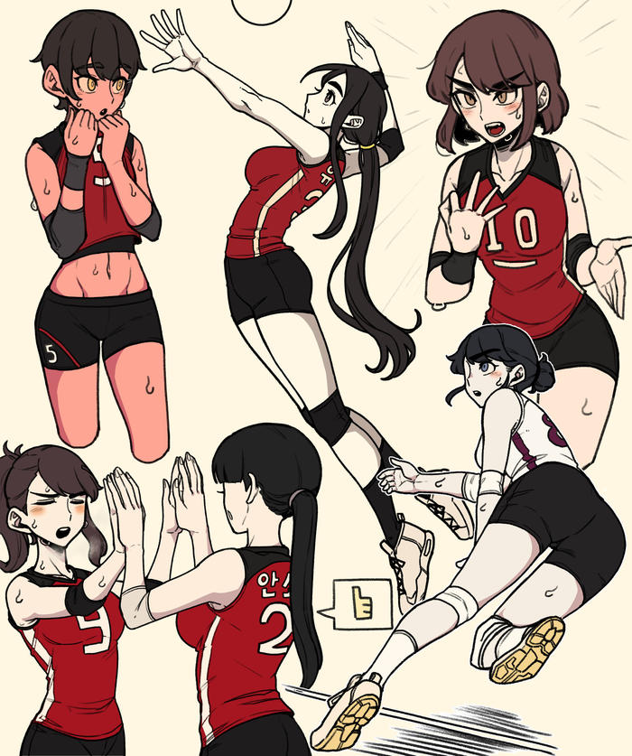 Volleyball插画图片壁纸