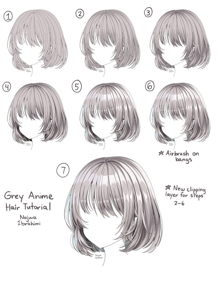 Anime Hair References (Part 2)插画图片壁纸