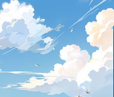 云朵幻想-日系薄涂云朵可爱,阳光