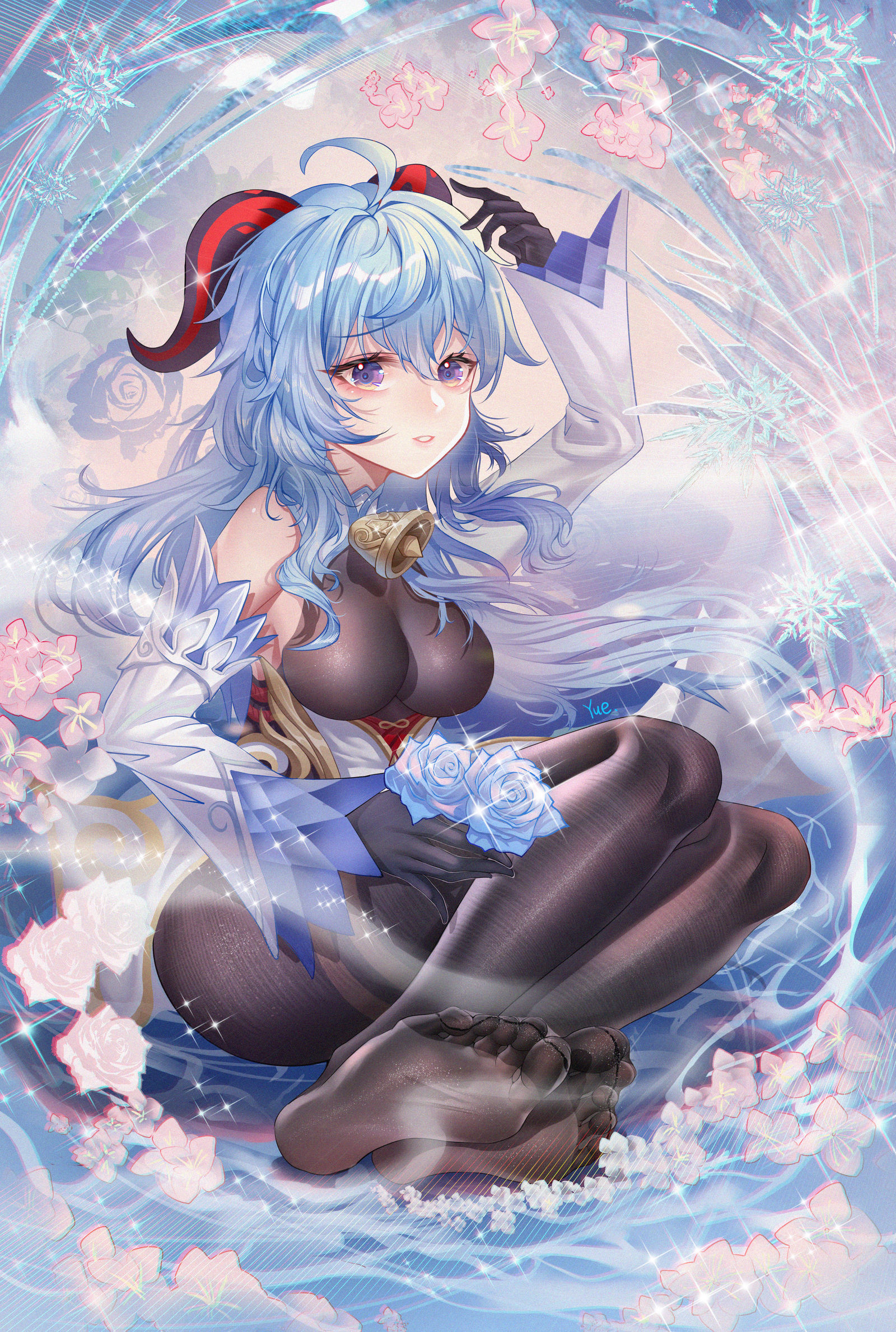 画的甘雨插画图片壁纸