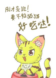 橘子_核蔼的猫猫插画图片壁纸