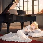 钢琴与少女