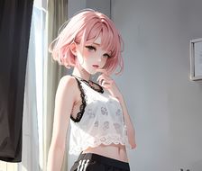 粉色头发-2.5D写实ai