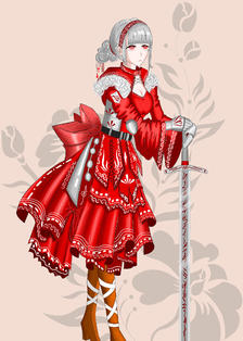 红白系列作品  女剑士头像同人高清图
