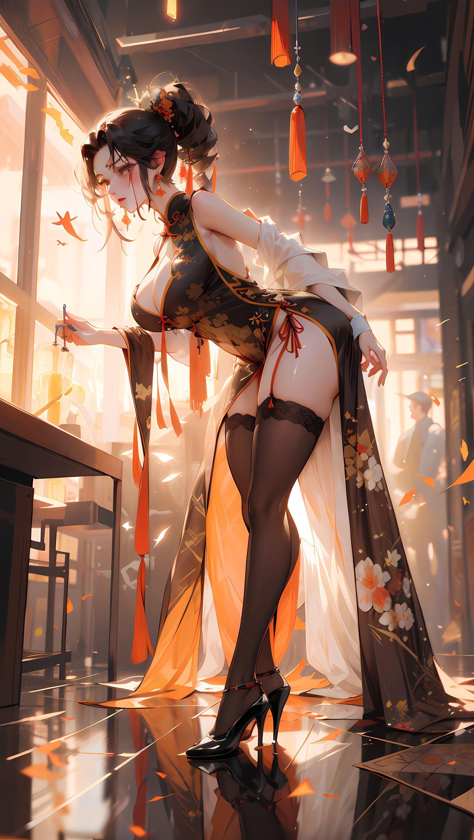 性感的女才子插画图片壁纸