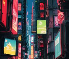 AI作品20230823-ai画图夜景城市