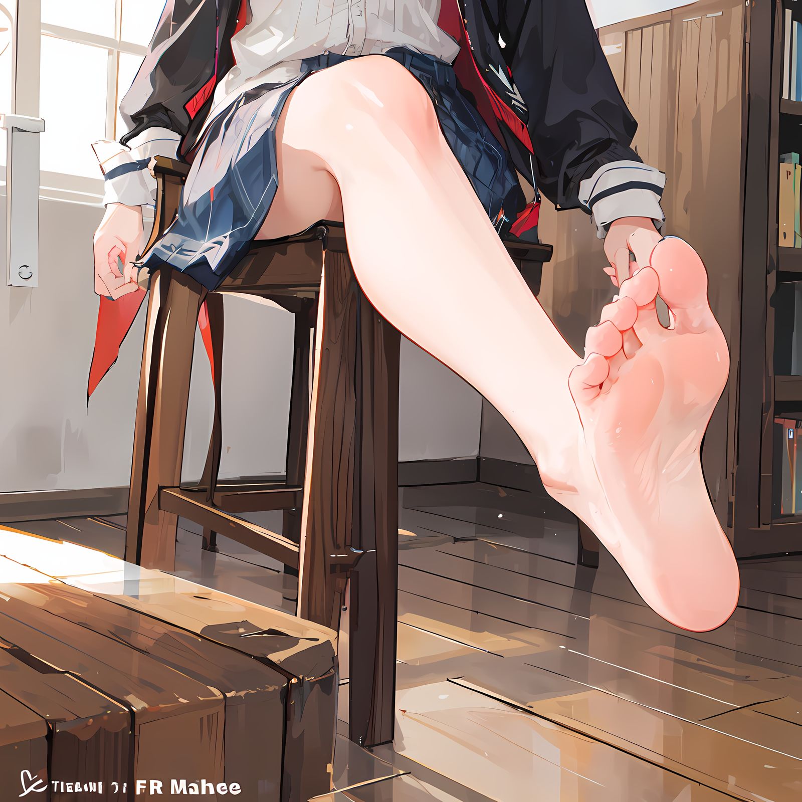 美丽的脚脚插画图片壁纸