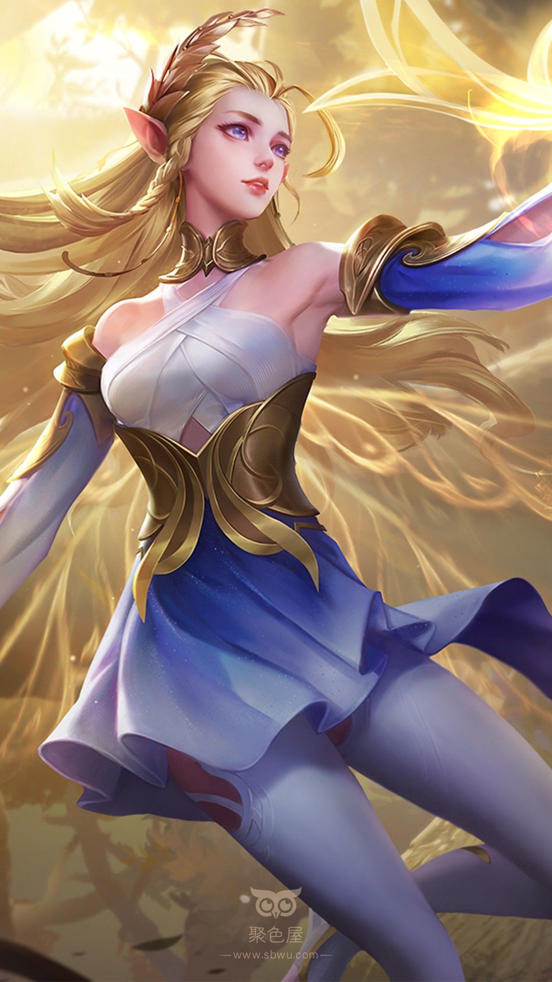 王者荣耀:艾琳·精灵之舞去衣图