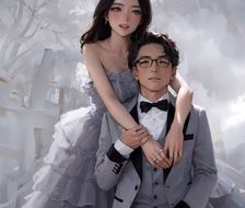 婚礼合影-日系唯美人像婚礼