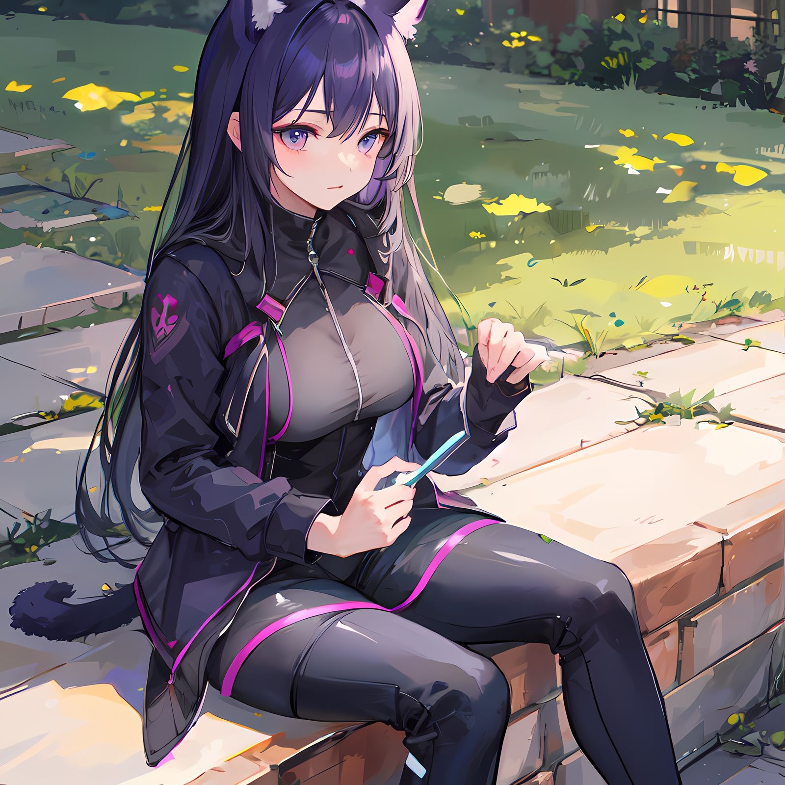 紫色猫娘