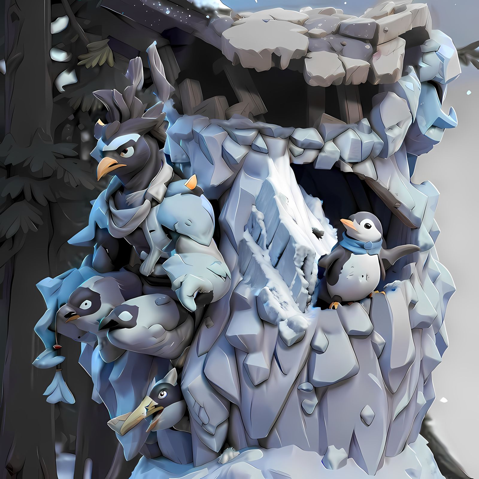 小企鹅之山-3D卡通小企鹅