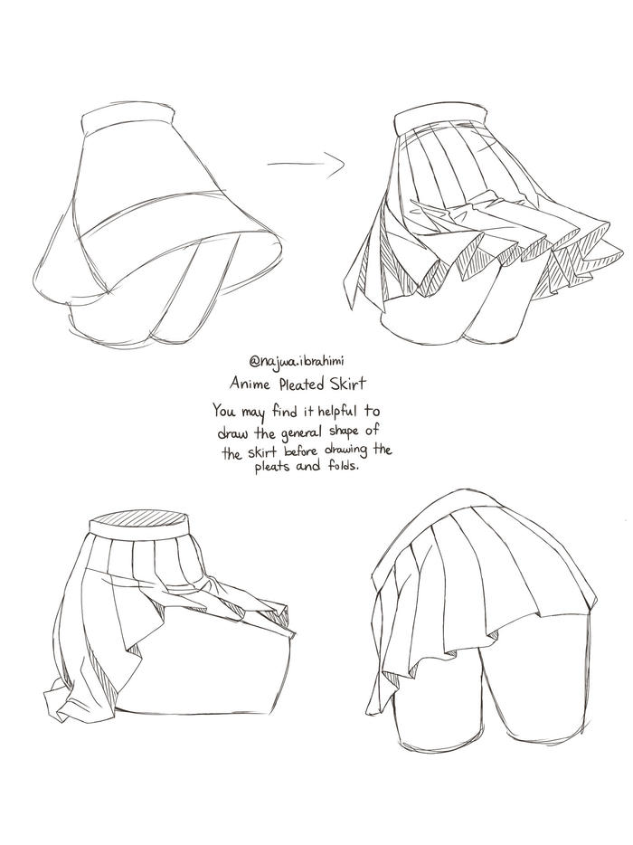 Pleated Skirt References插画图片壁纸