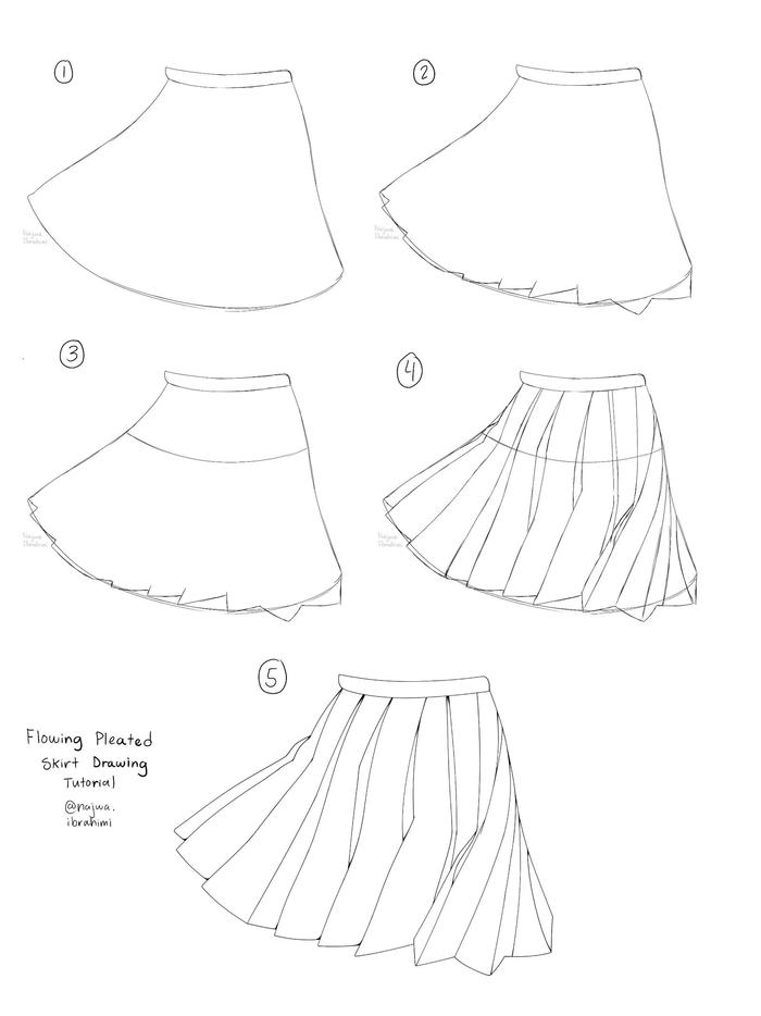 Pleated Skirt References插画图片壁纸