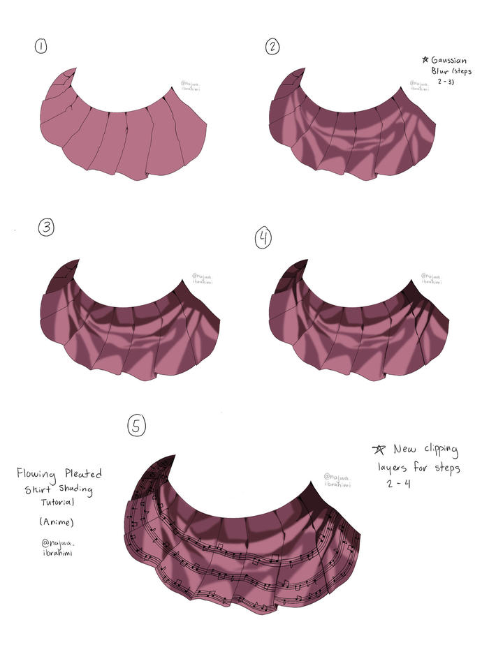 Pleated Skirt References插画图片壁纸