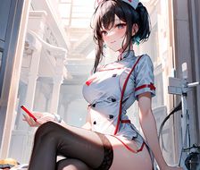 护士服-日系唯美人像护士服