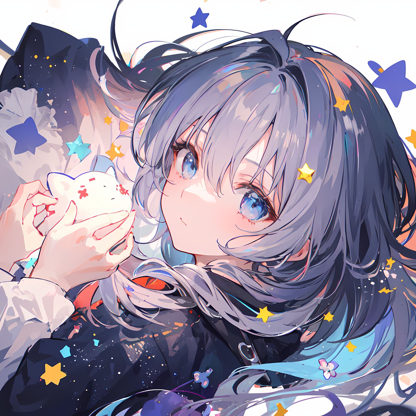 星辰少女插画图片壁纸