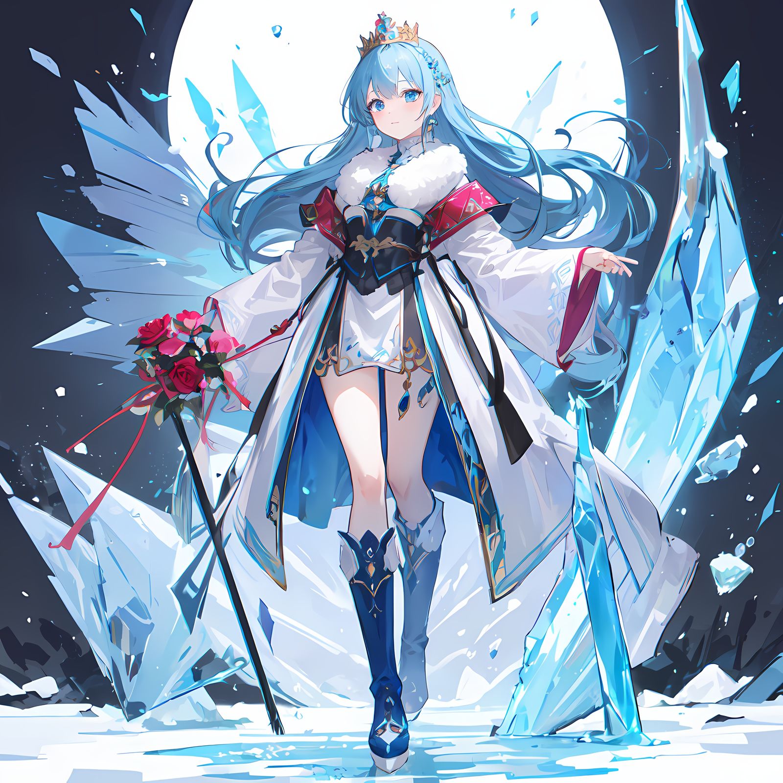 冰系法师女王头像同人高清图