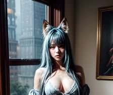 猫耳朵少女-真人写实猫耳朵