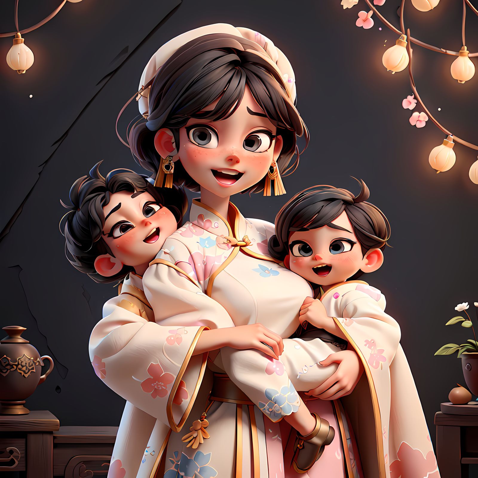 成长的快乐13-3D卡通快乐温馨和谐的美满家庭