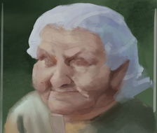 临摹一张奶奶-画画绘画 画画