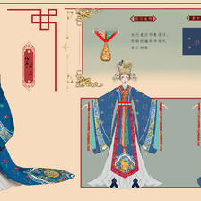 宋朝皇后人物设计插画图片壁纸