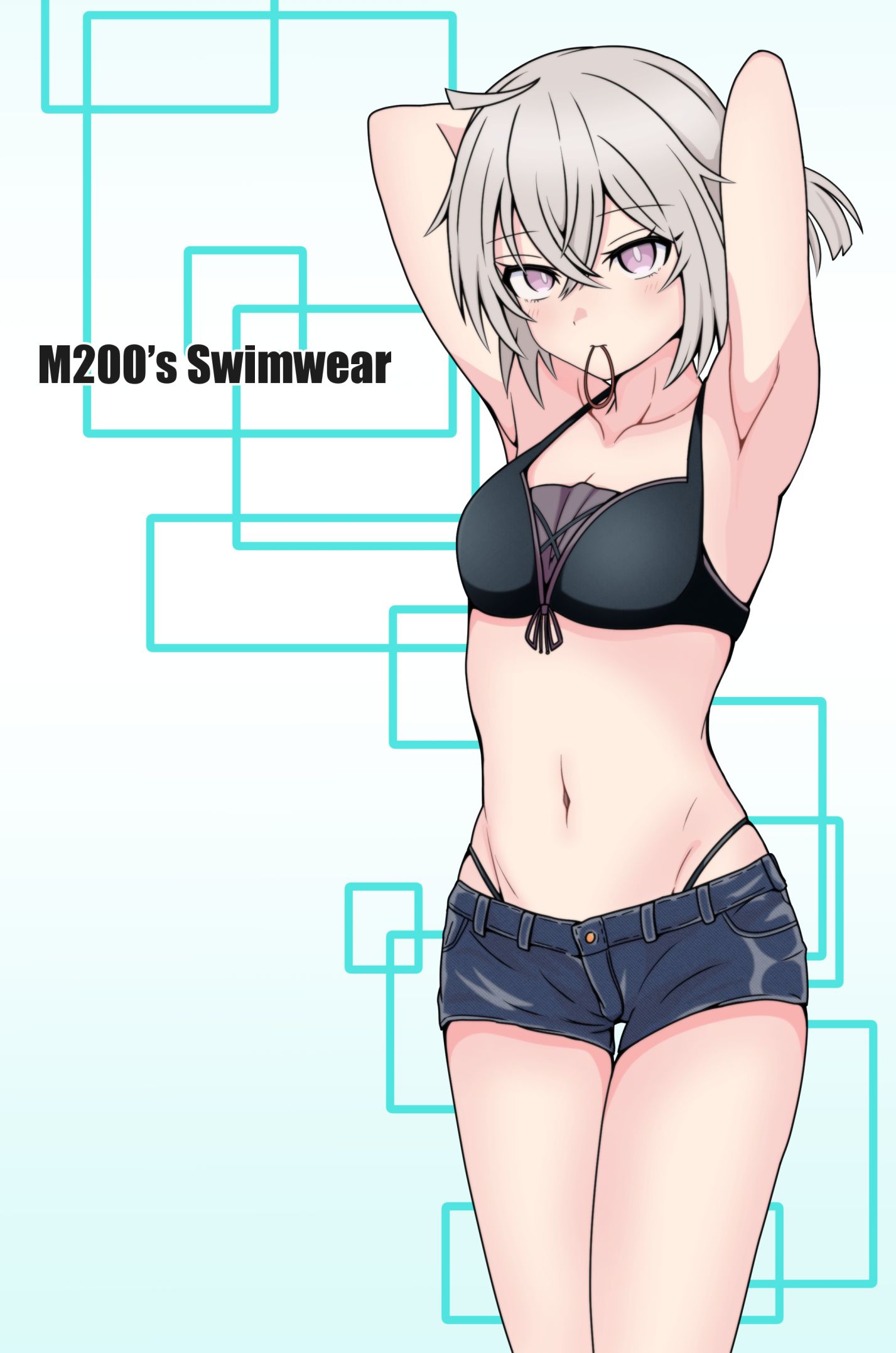 泳装短裤M200插画图片壁纸