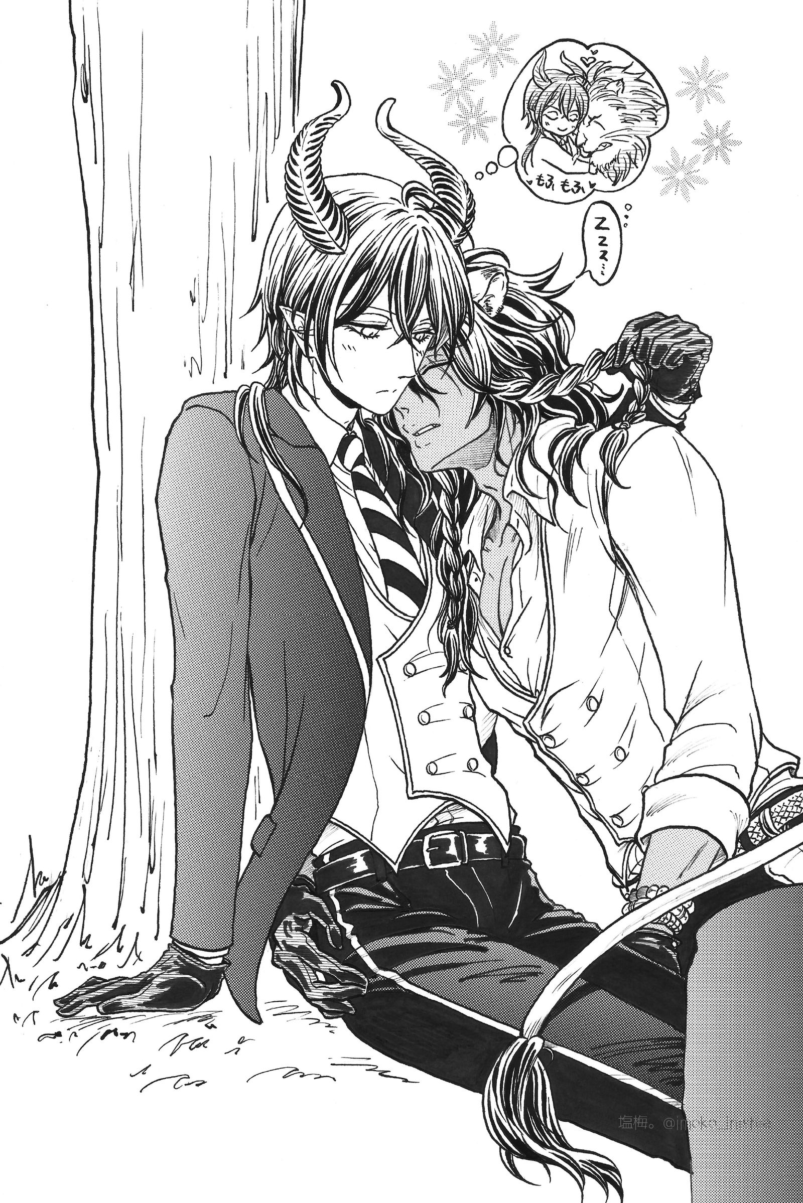 Sleeping lion ...?插画图片壁纸