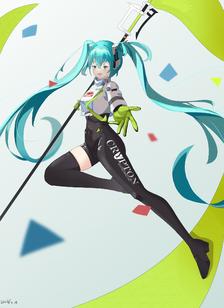 赛车miku2022插画图片壁纸