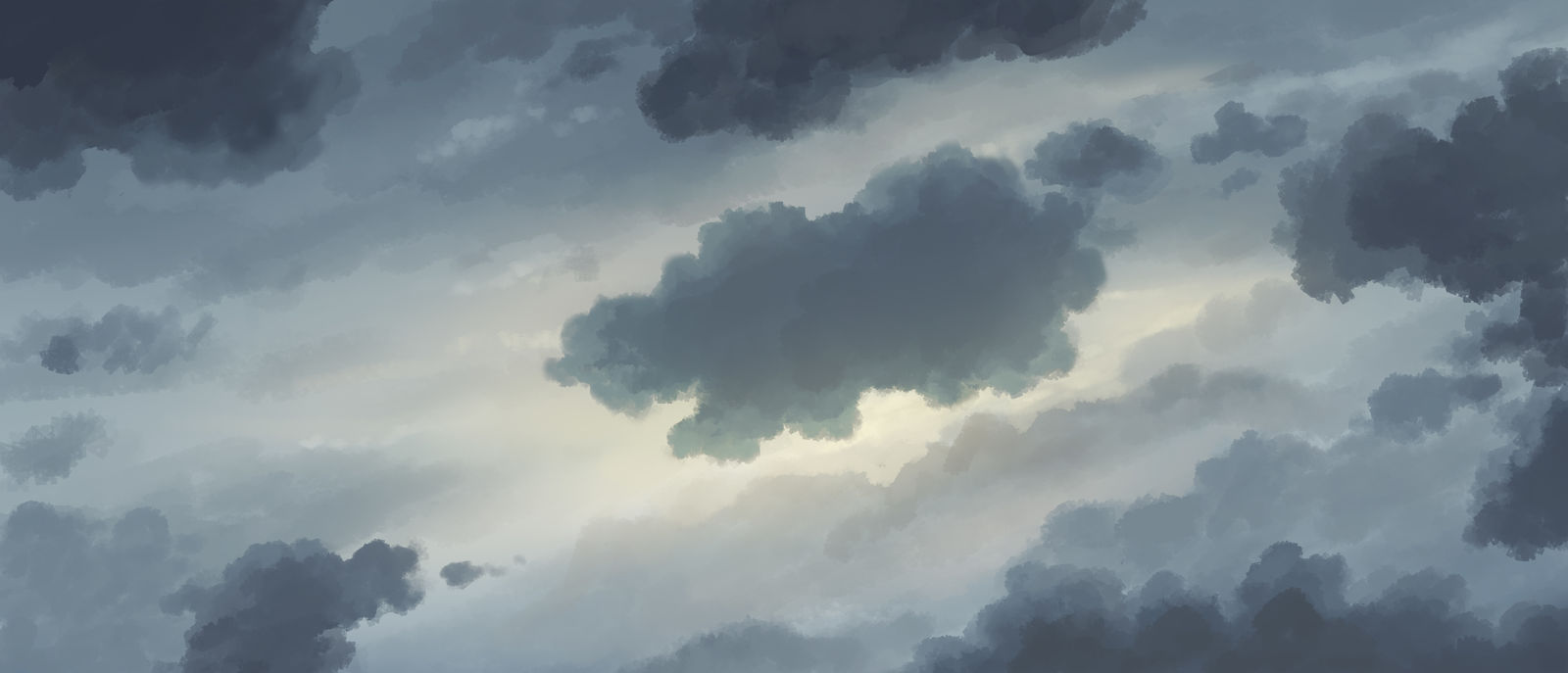 天空与云的诗插画图片壁纸
