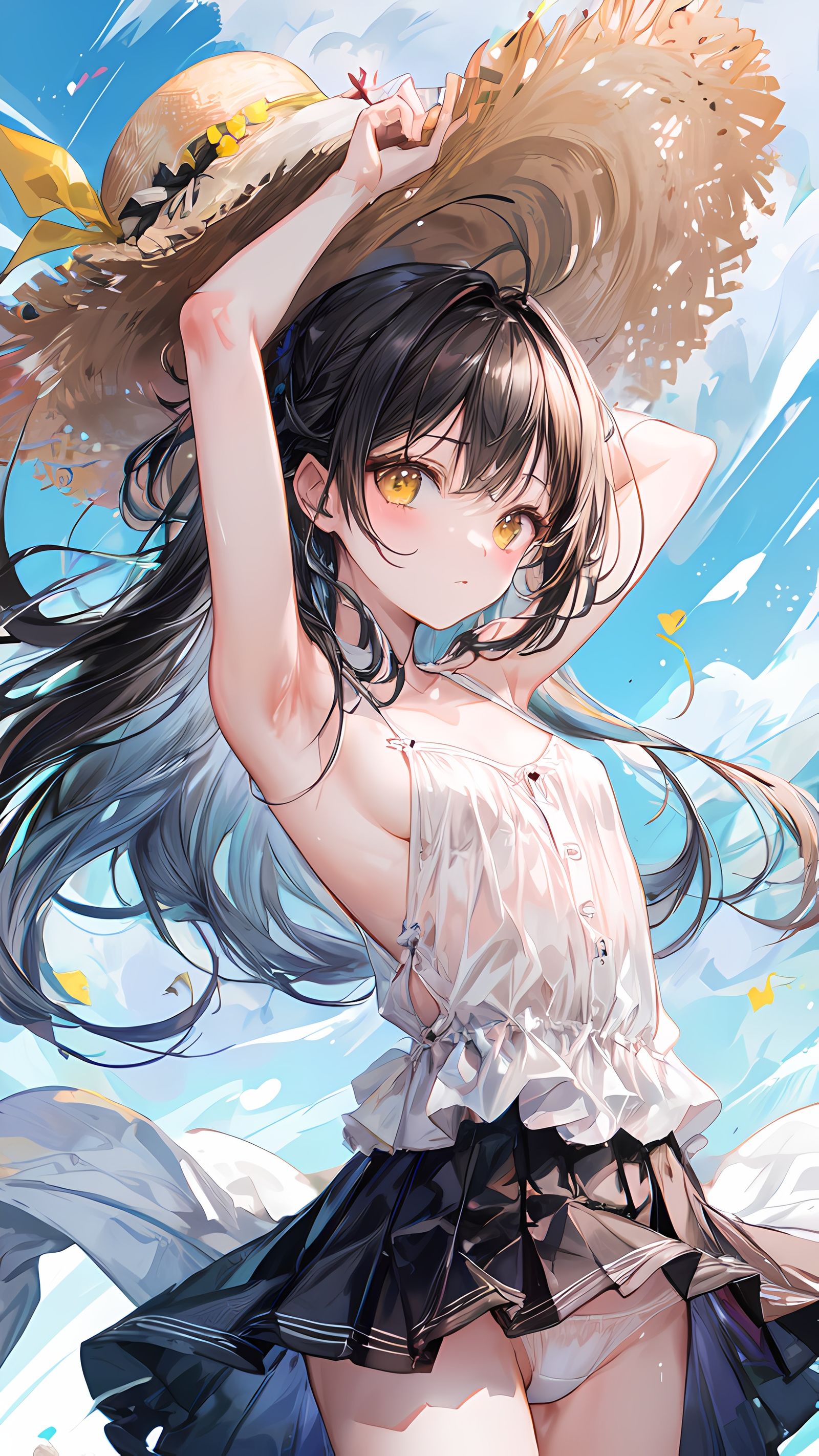 迎风的少女头像同人高清图